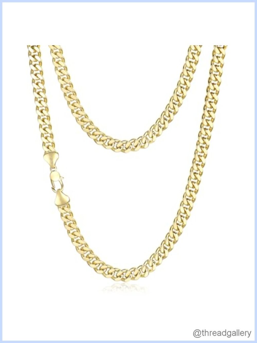 6mm Cuban Link Chain Necklace 14K Gold Filled for Men 22in